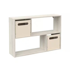 16.34 In. H X 23.98 In. W X 6.02 In. D Bleached Walnut Wood Mini Offset 4-Compar