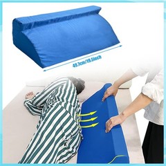 Blue Wedge Pillow Foam Bed 30° Incline For Side Sleeper Medical Elevated Bolster