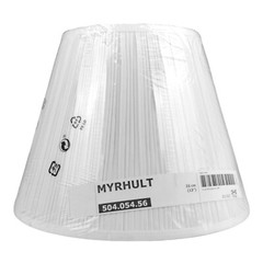 IKEA MYRHULT Soft Decorative Classic White Textile Lamp Shade 504.054.56 13 inch