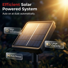 8 Pack Solar American Flag Pathway Lights 4th of July Outdoor Garden Decoration