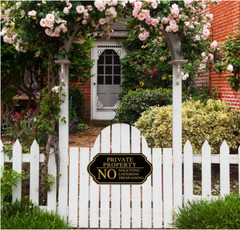Private Property Sign for Yard, No Soliciting No Loitering No Trespassing Signs