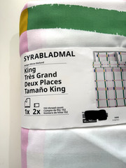 IKEA SYRABLADMAL King Duvet Cover + 2 Pillowcases Multicolor Check New