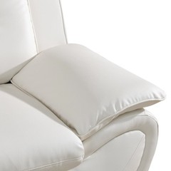 NEW White Leather Gel 2PC Sofa Set Contemporary Modern Living Room Furniture