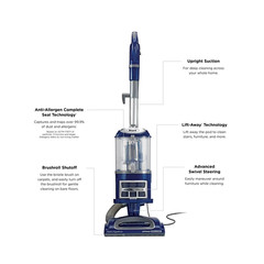 Shark NV360 Navigator Lift-Away Deluxe Upright Vacuum Blue HEPA