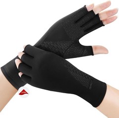 Compression Arthritis Gloves with 23% LYCRA for Pain, Fingerless Carpal Tunnel