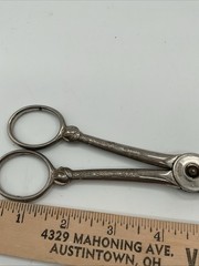 Clauss Garden Club Floral Shears Scissors 6.75 in Ornate Rose Handles Vintage