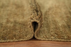 6×8 Hand-Knotted Jute Contemporary Modern Area Rug in Solid Brownish Gold