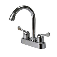 4inch Basin Sink Faucet Plastic Mixer Tap Bathroom RV Sink Faucet Dual Handles