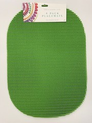 Set of 4 PVC Vinyl Waffle Weave Perforated Placemats None Slip Color 13″x18″