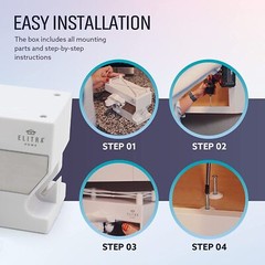 3 in 1 Under the Cabinet Electric Can Opener, Blade Sharpener, Bottle Opener