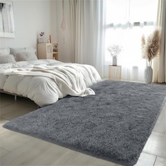 Modern Fluffy Area Rugs Non Slip Shaggy Floor Mat Carpet for Bedroom Living Room