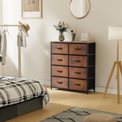 Dresser for Bedroom with 9 Drawers Chest Tower Bins TV Stand Organizer Storage