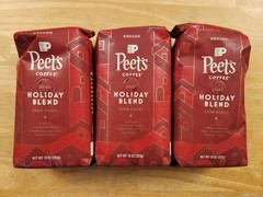 Peet’s Holiday Blend Dark Roast Ground Coffee 10 Oz Lot Of 3 Bags Exp 5/30/26
