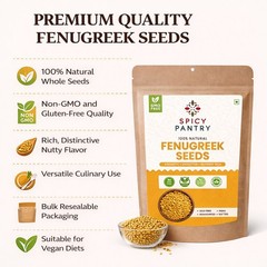 Fenugreek (Methi) Seeds Whole – 2 LBS Premium Spice for Cooking & Sprouting