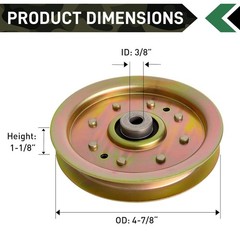 High-Quality Idler Pulley for Cub Cadet & Troy-Bilt – Fits 42″-54″ Decks, 2 Pack