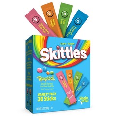 Skittles Zero Sugar Powdered Drink Mix Tropical 30 Variety Pack | UK Seller