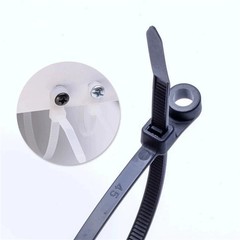 100Pc Nylon Cable Ties with Screw Hole Car Accessory Fixed Head Cable Ties
