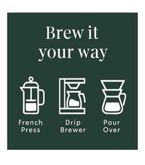 Ground Coffee, Dark Roast Hot or Iced Coffee, Decaf Caffè Verona, Six 12 Oz Bags