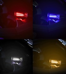 1PCS Touch Control Car USB Blue LED Light Atmosphere Night Light Dimmable New