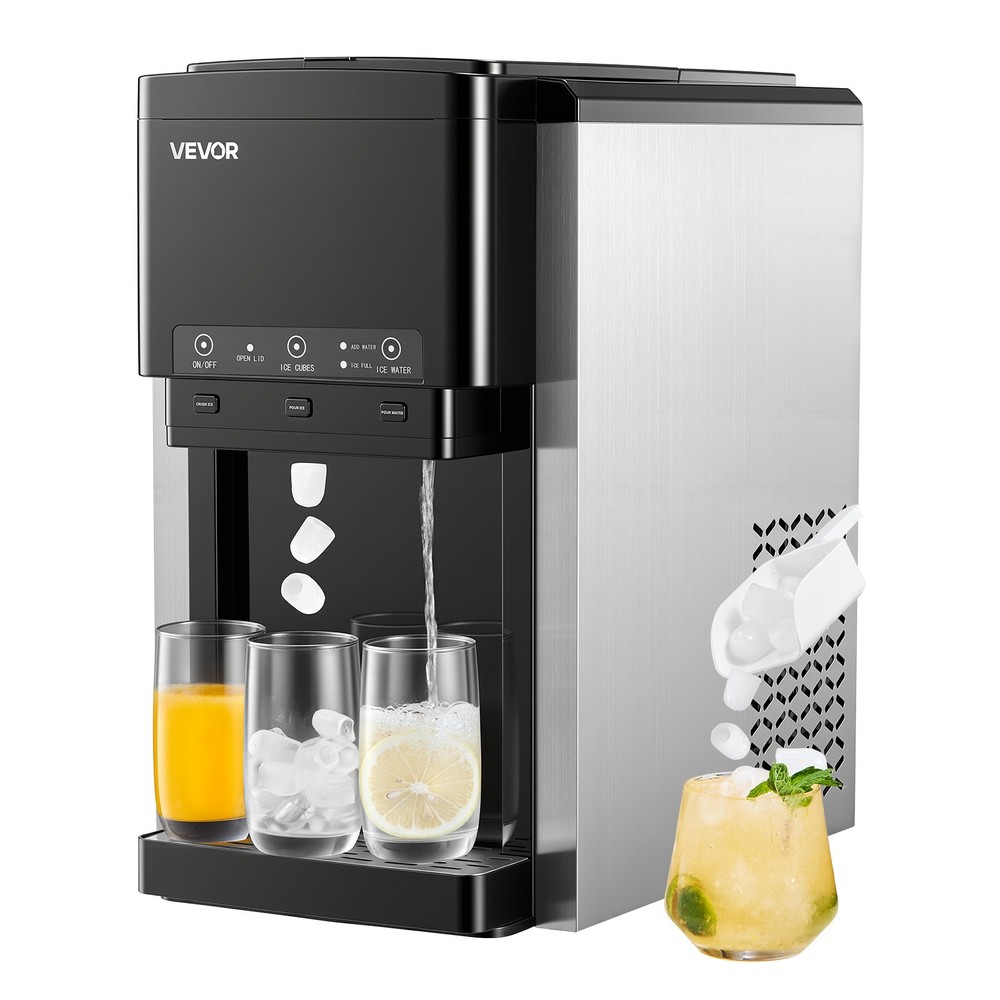 VEVOR Water Dispenser with Ice Maker 3-in-1 Countertop Water Cooler for Home