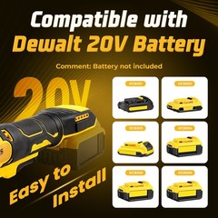 CISIVIS Cordless Electric Ratchet Wrench 3/8″ for Dewalt 20V Li-Ion Battery-
