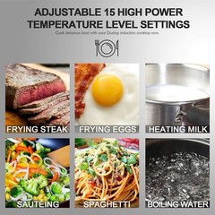 （9100）DUXTOP 1800W Portable Induction Cooktop Countertop Burner, Black 9100MC