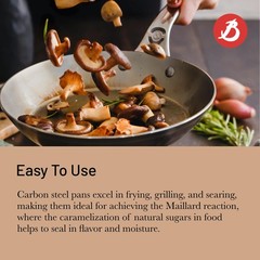 MINERAL B Pro Carbon Steel Fry Pan – 8” Diameter, 5.5” Cooking Surface – Idea…