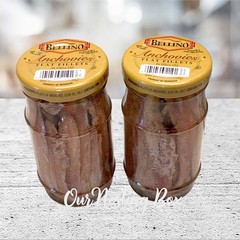 2 Bellino Jarred Filet of Anchovies, in Olive Oil & Salt, 4.25 Oz
