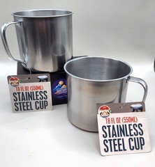 (2) Stainless Steel Cup 18 FL OZ. (550ML) (Pair) Camping Mug