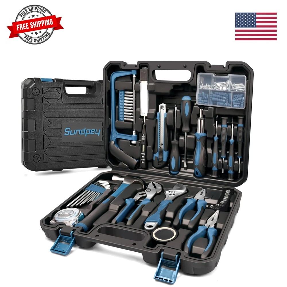 Home Tool Kit 148-Pcs – Household Basic portable Hand Repair Tool Set with Ca…