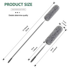 Microfiber Duster Soft Feather Dusting Brush Household Extendable Cleaning Tool