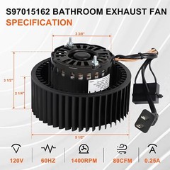 S97015162 Bathroom Exhaust Fan Motor Replace for Broan NuTone Bathroom 80 CFM