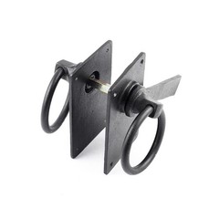 Door Lock Latch 6.5 in. Black Wrought Iron Gate Latch Garage Barn Door Lock w…