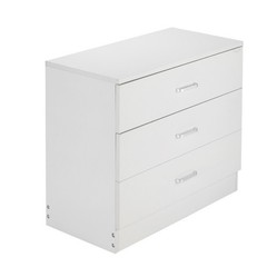 3Drawer Dresser White Storage Cabinet Chest of Drawer Bedroom Living Room Office