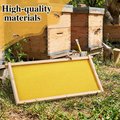 40 Deep Bee Frames with 100% Beeswax Foundations – Unassembled, 40 Pack