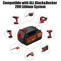 8.0Ah 20V 8.0AH Lithium Battery for Black Decker 20 Volt LB2X4020 LBX20 LBXR20