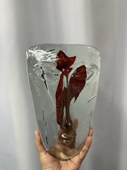 jaramillo glass mask Sky Dreamer Decor Mexico Red Clear Vintage Unique