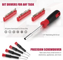 128-Piece Home Repair Tool Set, Tool Sets for Homeowners, General Household H…