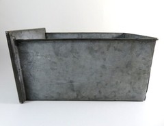 Nicole Galvanized Metal Bin Drawer Container Industrial Farmhouse Decorative 9in