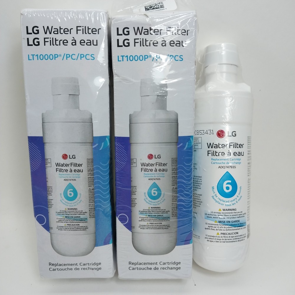 3 Pack LG LT1000P Refresh Refrigerator Ice Water Filter ADQ747935 GF-D706BSL USA