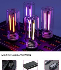 1PCS Touch Control Car USB Blue LED Light Atmosphere Night Light Dimmable New