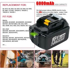 For Makita 18V 6.0Ah LXT Lithium ion Battery & Charger BL1860 BL1830 BL1850 US