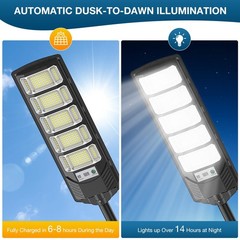 12000LM Solar Street Lights Outdoor with Motion Sensor, Remote Control