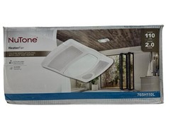 NuTone 110 CFM Ceiling Exhaust Bath Fan LED Light & Heater 765H110L (OB)