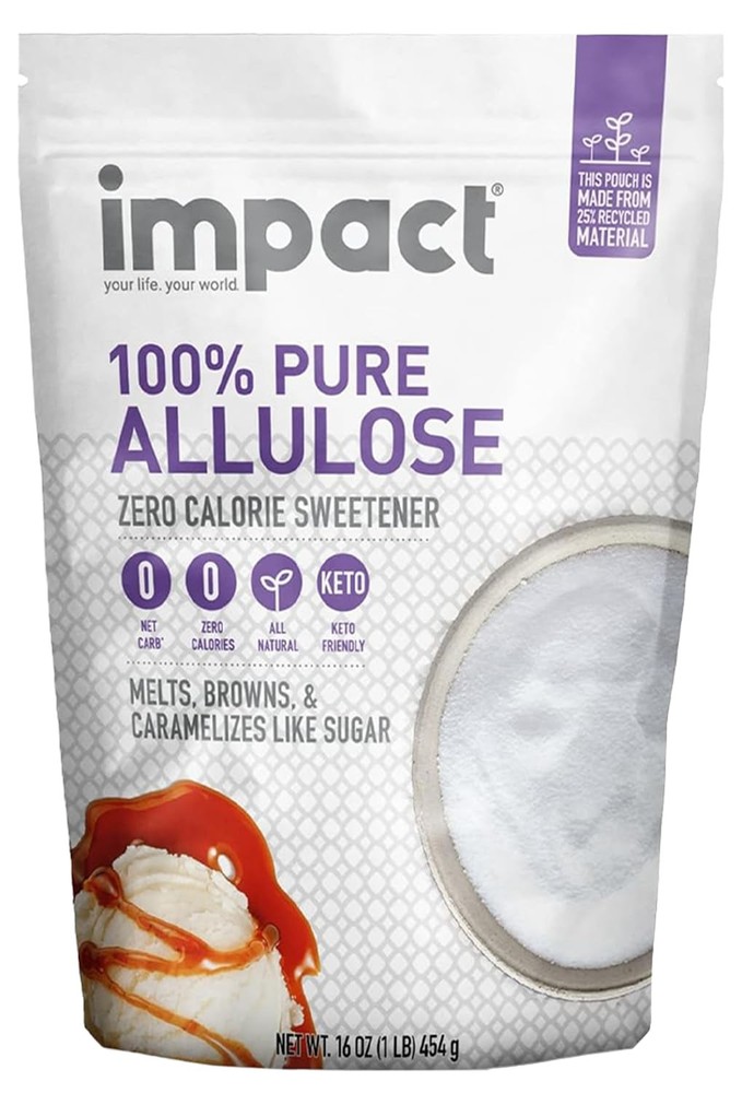 Impact – Pure Allulose Sweetener Sugar Substitute – Zero Calorie Blend, Low-Carb