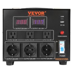VEVOR 3000W Voltage Converter Transformer Step Up/Down 220V-110V /110V-220V CE