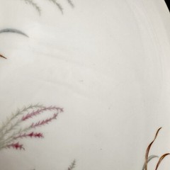 Norcrest AUTUMN BREEZE 10.25” Dinner Plates SET/4 Porcelain Silver Rim VTG Japan