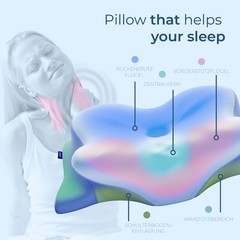 Derila Ergo Cervical Neck Pillow – Memory Foam Pillows for Back & Side Sleepers