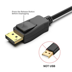 4K Displayport to HDMI 6 Feet Cable, Uni-Directional DP 1.2 Computer