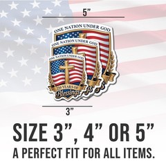250 Years Of Blessings 1776–2026 America Birthday Celebration Decal Size 4″